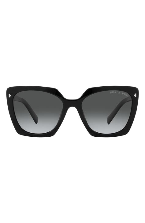 prada women sunglasses with diamond studs|prada 55mm square sunglasses.